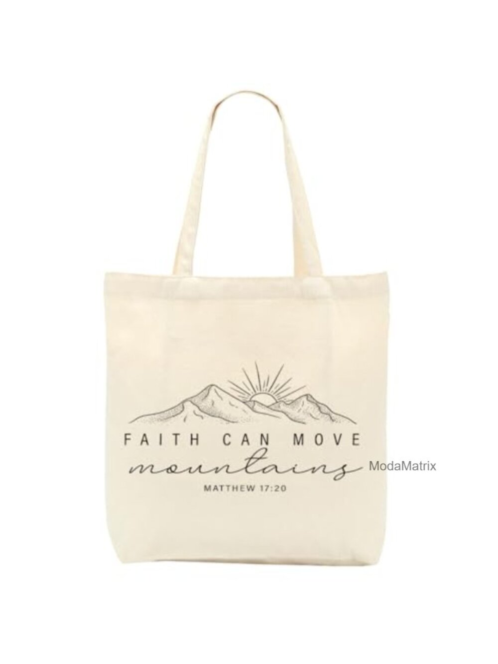 Floral Faith Canvas Tote Bag Christian Gift for Women Waterproof